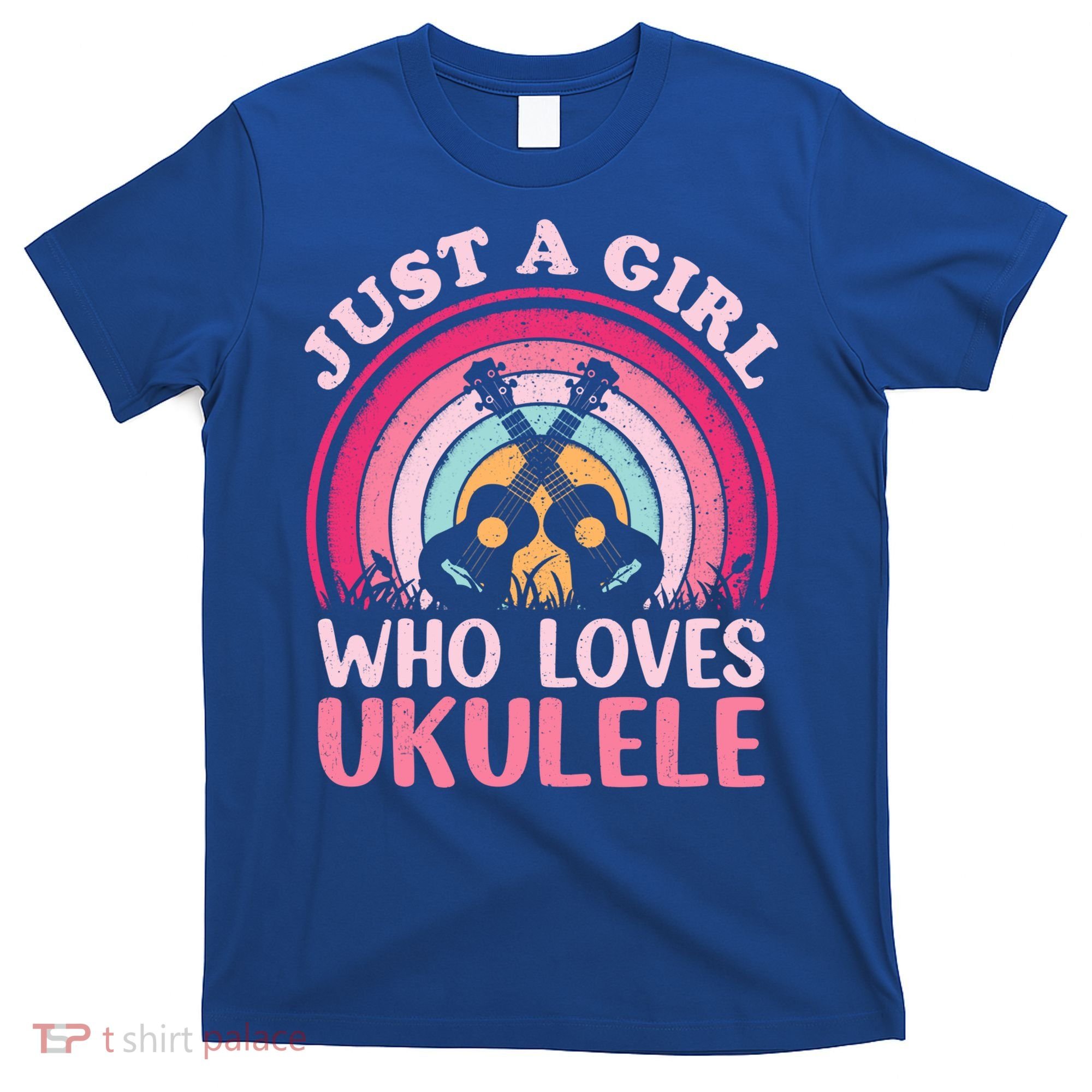 Ukulele Music Lover Vintage Just A Who Loves Ukulele Gift T-Shirt