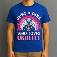 Ukulele Music Lover Vintage Just A Who Loves Ukulele Gift T-Shirt thumb 3