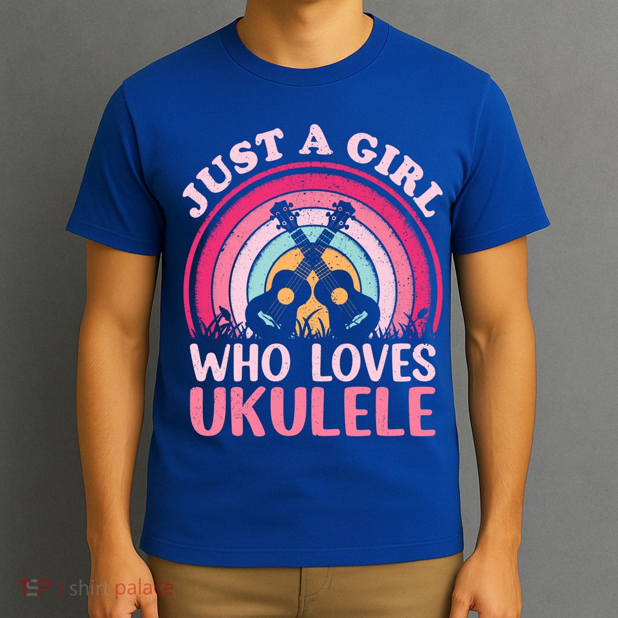 Ukulele Music Lover Vintage Just A Who Loves Ukulele Gift T-Shirt