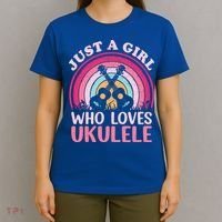 Ukulele Music Lover Vintage Just A Who Loves Ukulele Gift T-Shirt thumb 4