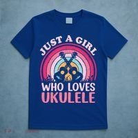 Ukulele Music Lover Vintage Just A Who Loves Ukulele Gift T-Shirt thumb 5