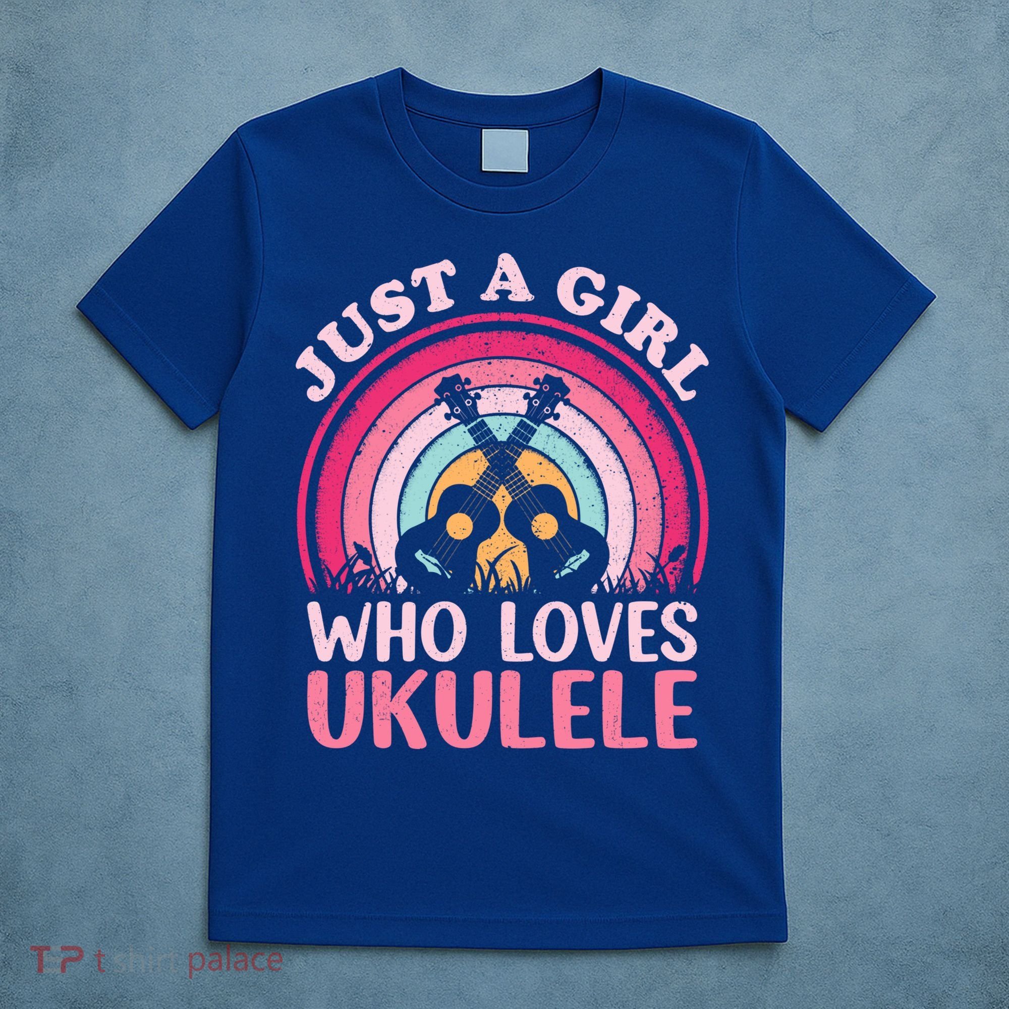 Ukulele Music Lover Vintage Just A Who Loves Ukulele Gift T-Shirt