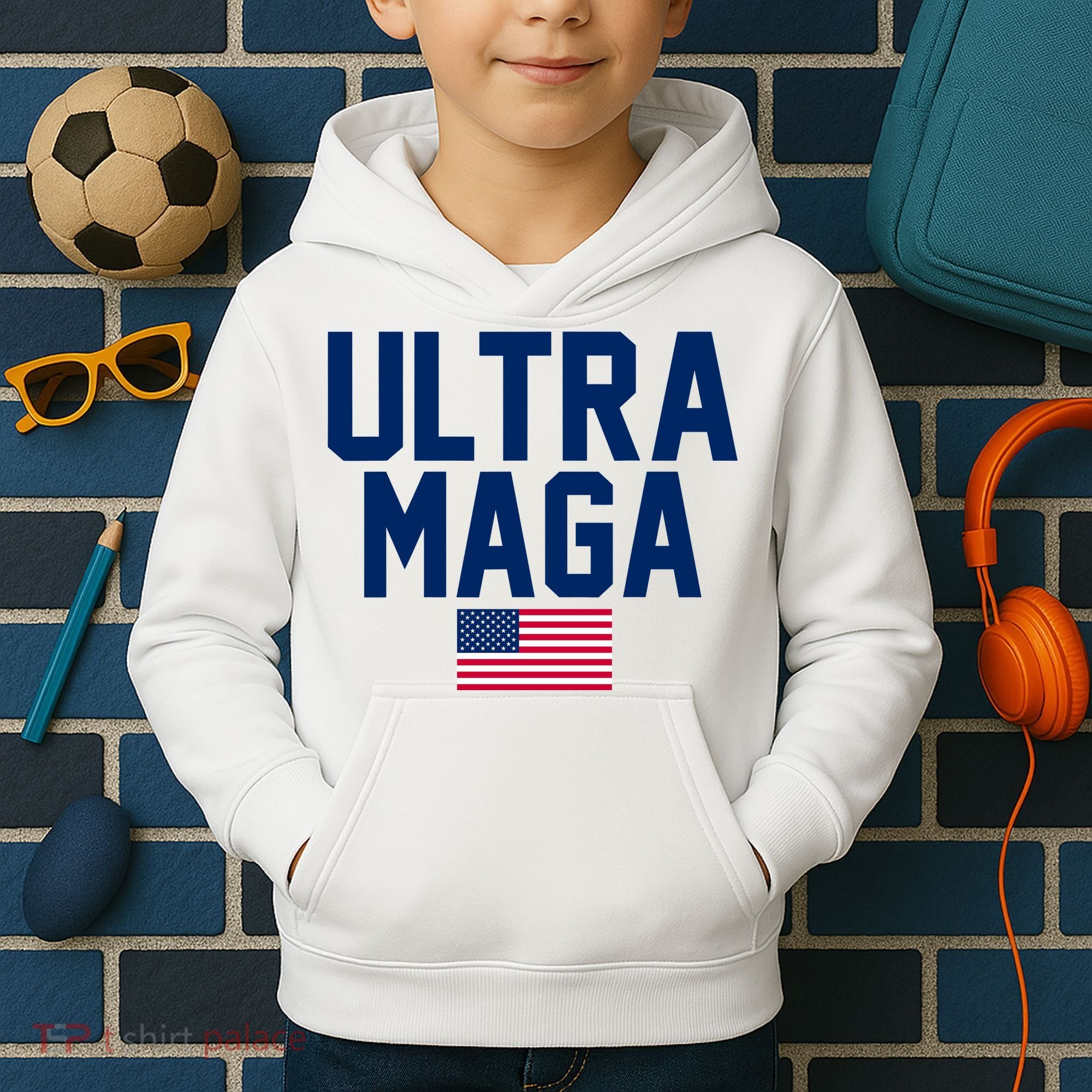 Ultra Maga Make American Great Again Kids Hoodie