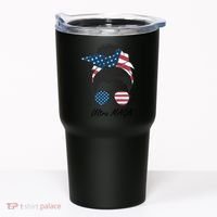 Ultra MAGA Messy Bun Parody Trump 2024 Anti Biden Tumbler thumb 0