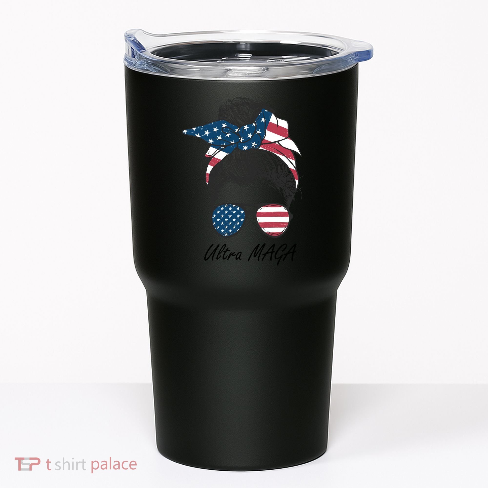 Ultra MAGA Messy Bun Parody Trump 2024 Anti Biden Tumbler