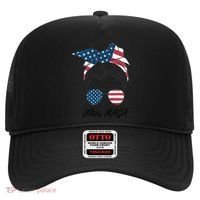 Ultra MAGA Messy Bun Parody Trump 2024 Anti Biden Hat thumb 0