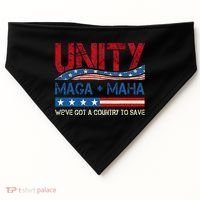 Unity Maga Maha WeVe Got A Country To Save American Flag USA-Made Doggie Bandana thumb 0