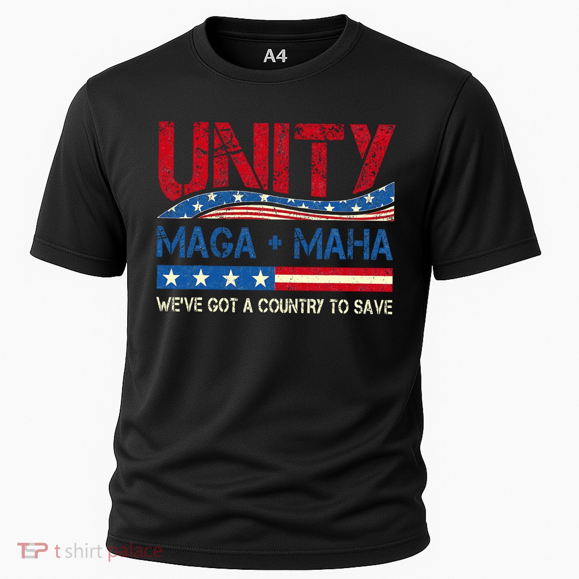 Unity Maga Maha WeVe Got A Country To Save American Flag Cooling Performance Crew T-Shirt