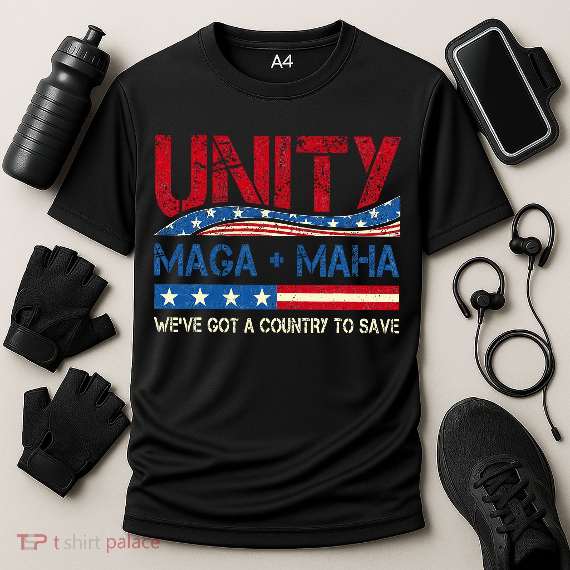 Unity Maga Maha WeVe Got A Country To Save American Flag Cooling Performance Crew T-Shirt