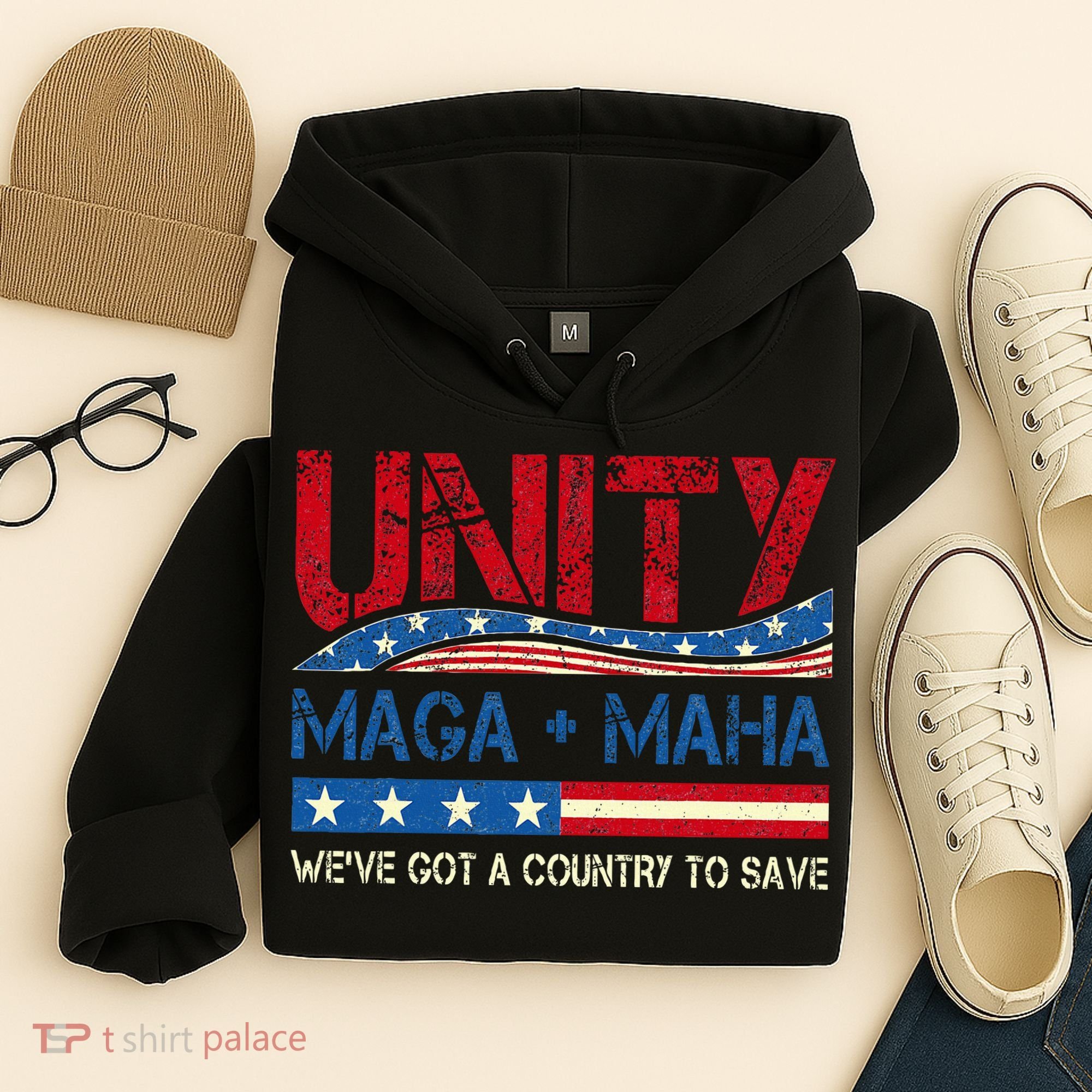 Unity Maga Maha WeVe Got A Country To Save American Flag Hoodie