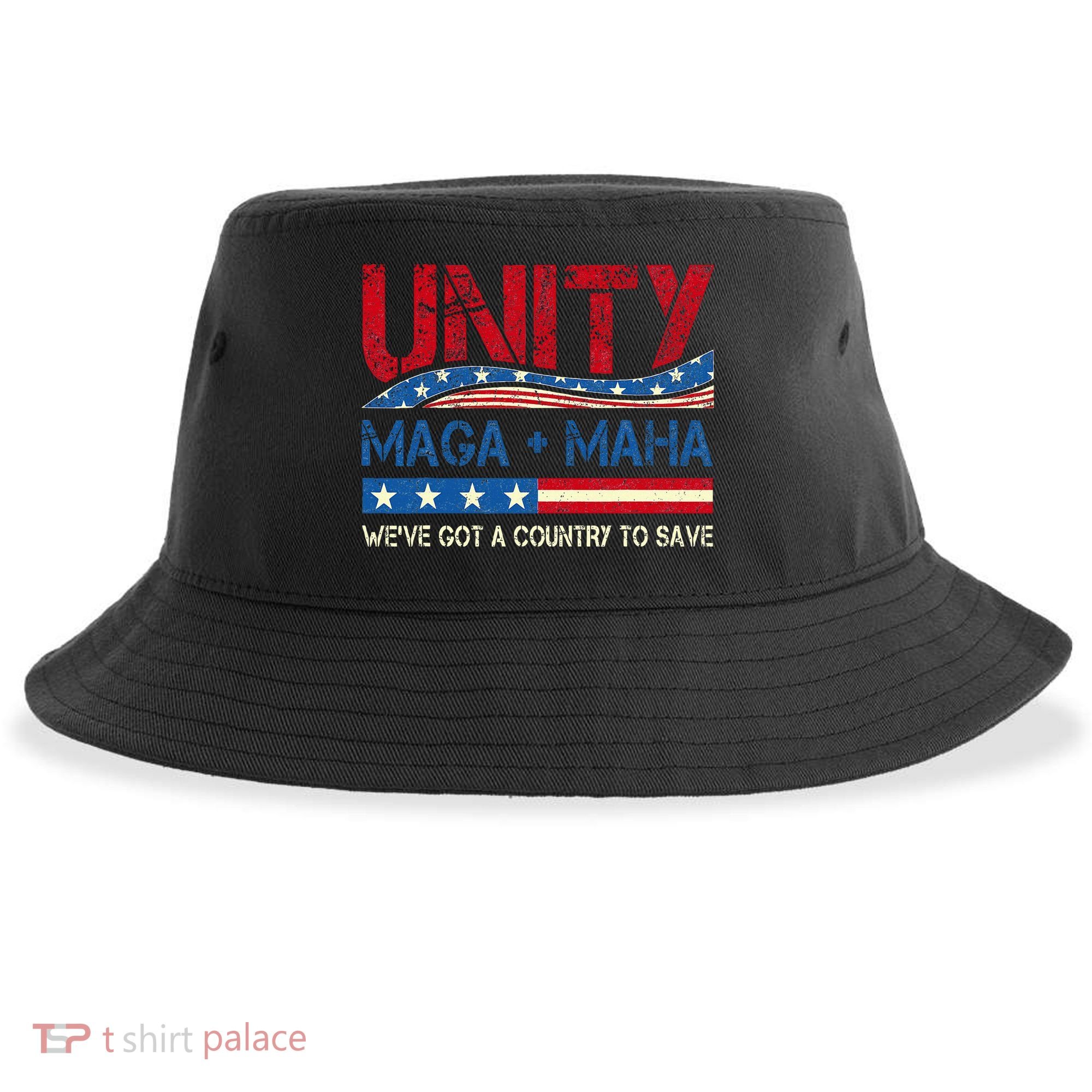Unity Maga Maha WeVe Got A Country To Save American Flag Sustainable Bucket Hat