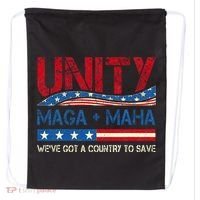 Unity Maga Maha WeVe Got A Country To Save American Flag Drawstring Bag thumb 0