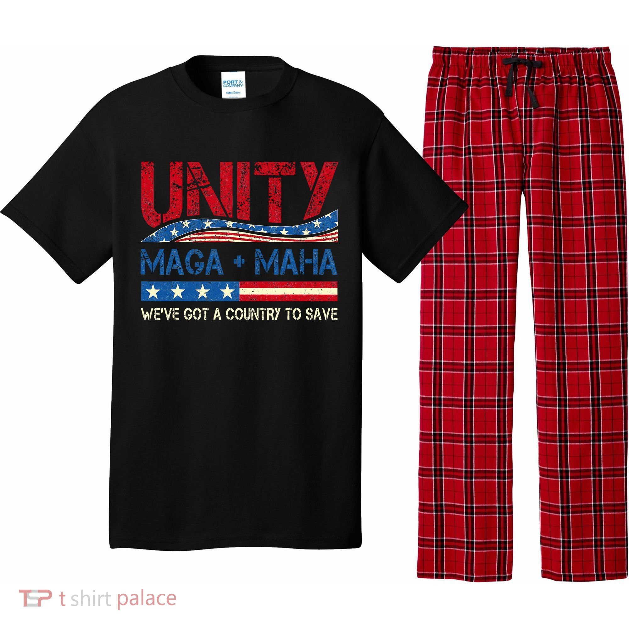 Unity Maga Maha WeVe Got A Country To Save American Flag Pajama Set