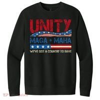 Unity Maga Maha WeVe Got A Country To Save American Flag V.I.T. Fleece Crew Sweatshirt thumb 0