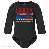 Unity Maga Maha WeVe Got A Country To Save American Flag Baby Long Sleeve Bodysuit thumb 0
