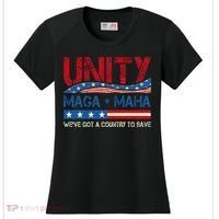 Unity Maga Maha WeVe Got A Country To Save American Flag Women's Cooling Performance Crew T-Shirt thumb 0