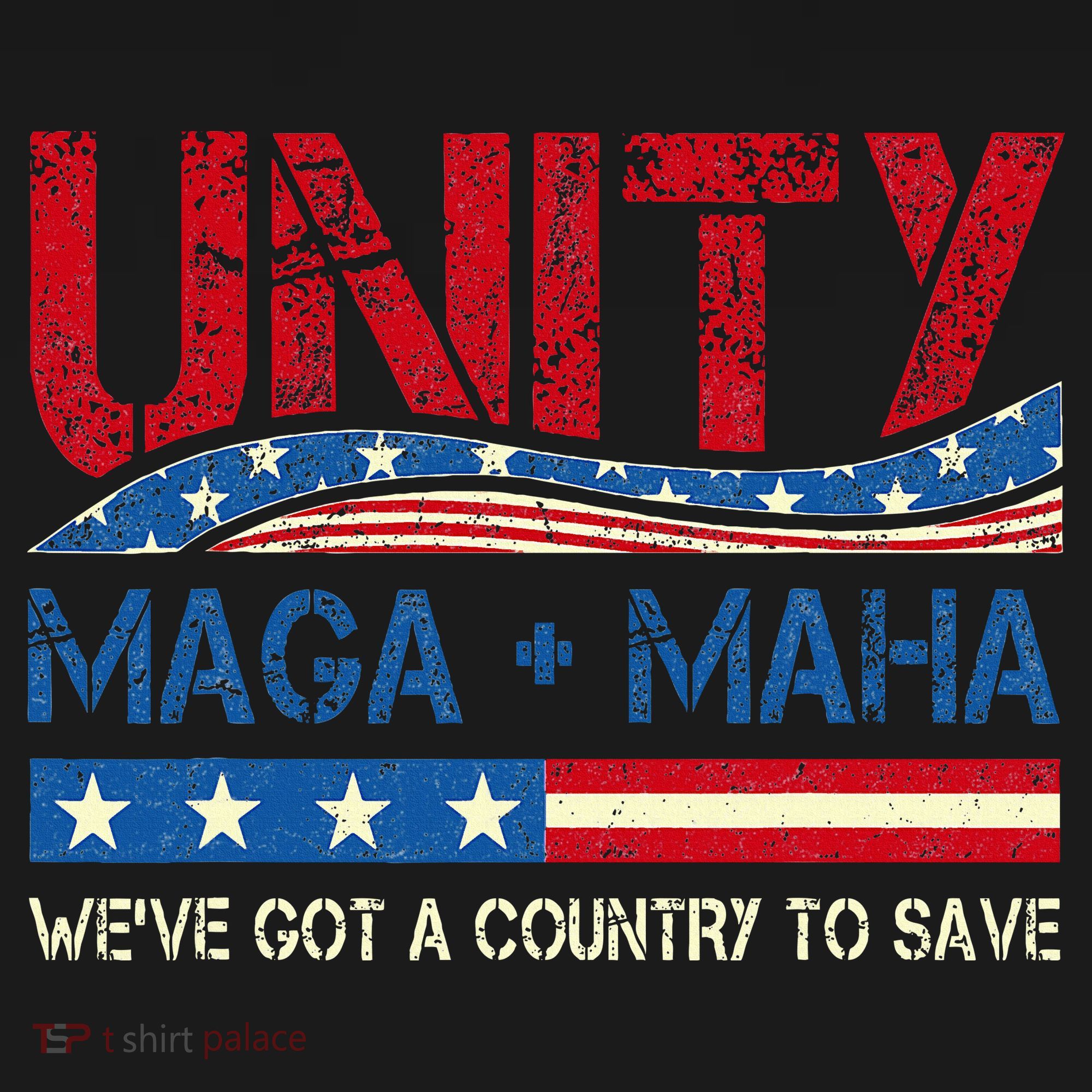 Unity Maga Maha WeVe Got A Country To Save American Flag Women's Tank Top