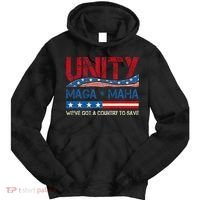 Unity Maga Maha WeVe Got A Country To Save American Flag Tie Dye Hoodie thumb 0