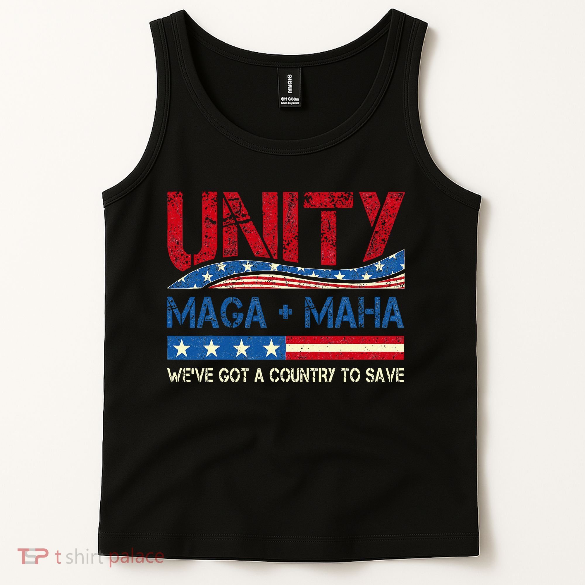 Unity Maga Maha WeVe Got A Country To Save American Flag Tank Top