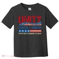 Unity Maga Maha WeVe Got A Country To Save American Flag Toddler T-Shirt thumb 0