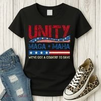 Unity Maga Maha WeVe Got A Country To Save American Flag Women's T-Shirt thumb 3