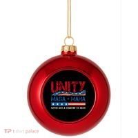 Unity Maga Maha WeVe Got A Country To Save American Flag Plastic Christmas Ball Ornament thumb 0