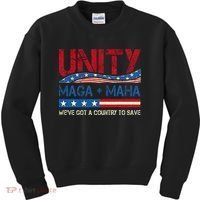 Unity Maga Maha WeVe Got A Country To Save American Flag Kids Sweatshirt thumb 0