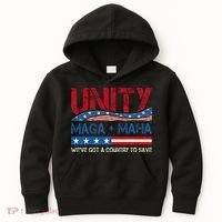 Unity Maga Maha WeVe Got A Country To Save American Flag Kids Hoodie thumb 0