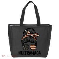 Ultra MAGA Messy Bun American Flag Sunglasses Tote Bag thumb 0