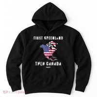 Updated Map Of America Canada And Greenland Trump Hoodie thumb 0