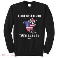 Updated Map Of America Canada And Greenland Trump Sweatshirt thumb 0