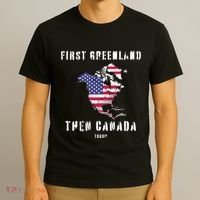 Updated Map Of America Canada And Greenland Trump T-Shirt thumb 3