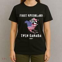 Updated Map Of America Canada And Greenland Trump T-Shirt thumb 4