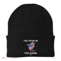 Updated Map Of America Canada And Greenland Trump Beanie thumb 0