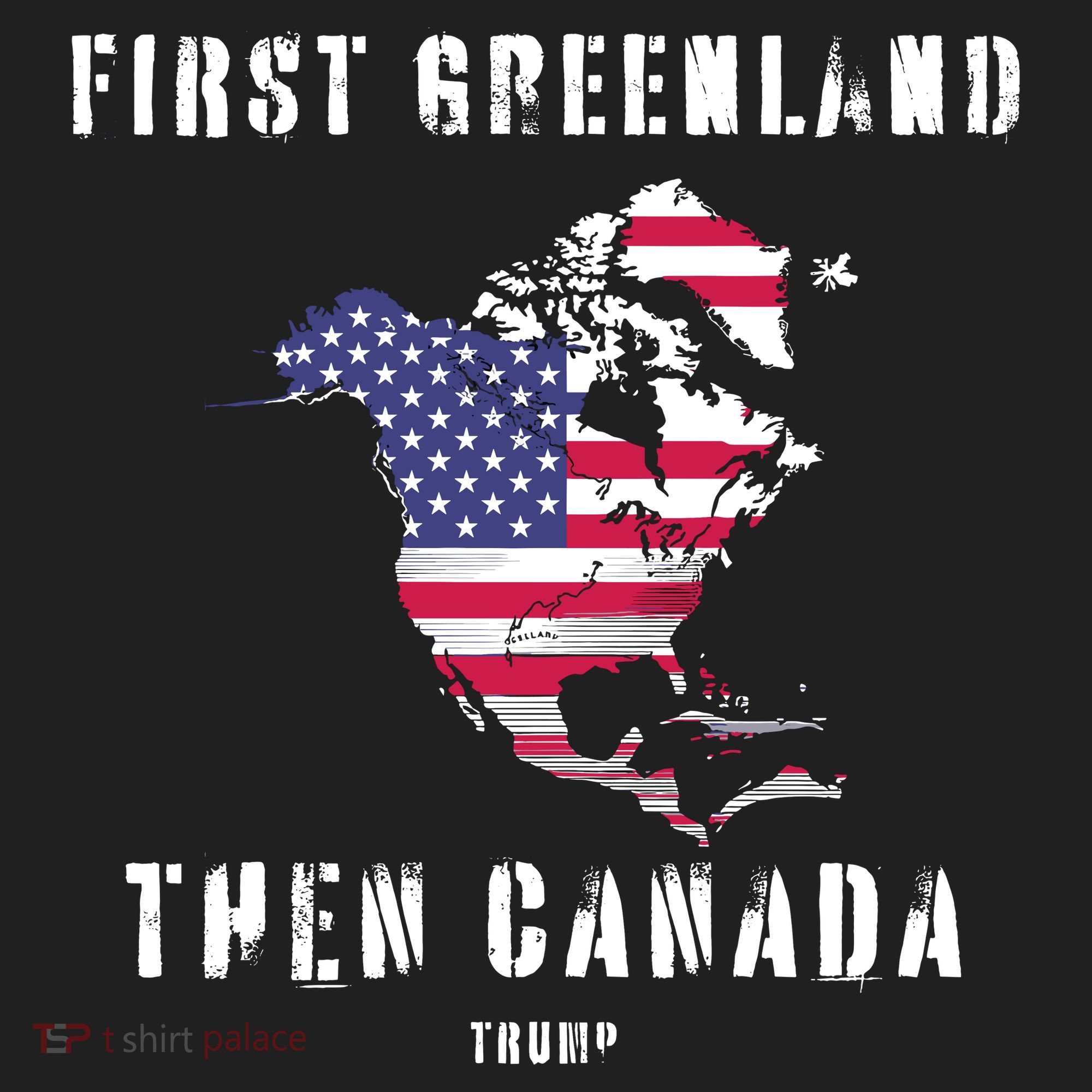 Updated Map Of America Canada And Greenland Trump Beanie