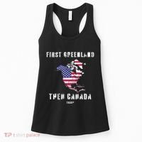 Updated Map Of America Canada And Greenland Trump Women's Tank Top thumb 0