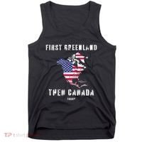 Updated Map Of America Canada And Greenland Trump Tank Top thumb 0