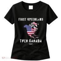 Updated Map Of America Canada And Greenland Trump Women's T-Shirt thumb 0