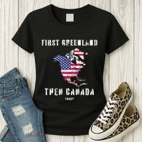 Updated Map Of America Canada And Greenland Trump Women's T-Shirt thumb 3