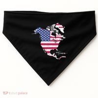 Updated Map Of America Canada And Greenland Trump USA-Made Doggie Bandana thumb 0