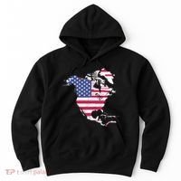 Updated Map Of America Canada And Greenland Trump Hoodie thumb 0