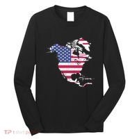 Updated Map Of America Canada And Greenland Trump Long Sleeve Shirt thumb 0