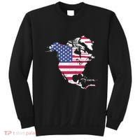 Updated Map Of America Canada And Greenland Trump Sweatshirt thumb 0
