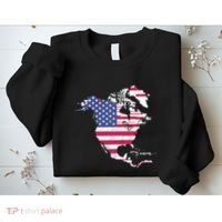 Updated Map Of America Canada And Greenland Trump Sweatshirt thumb 2