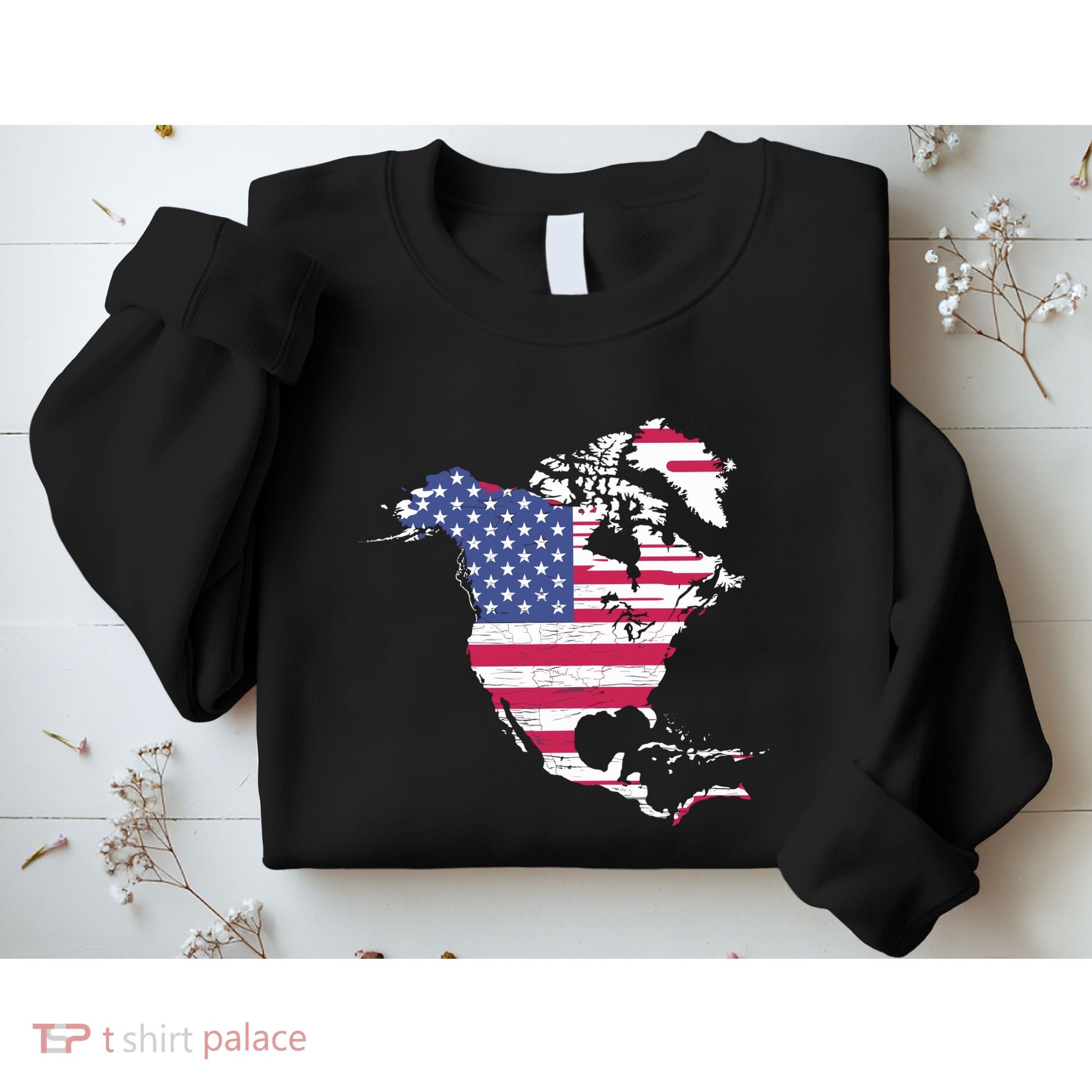 Updated Map Of America Canada And Greenland Trump Sweatshirt
