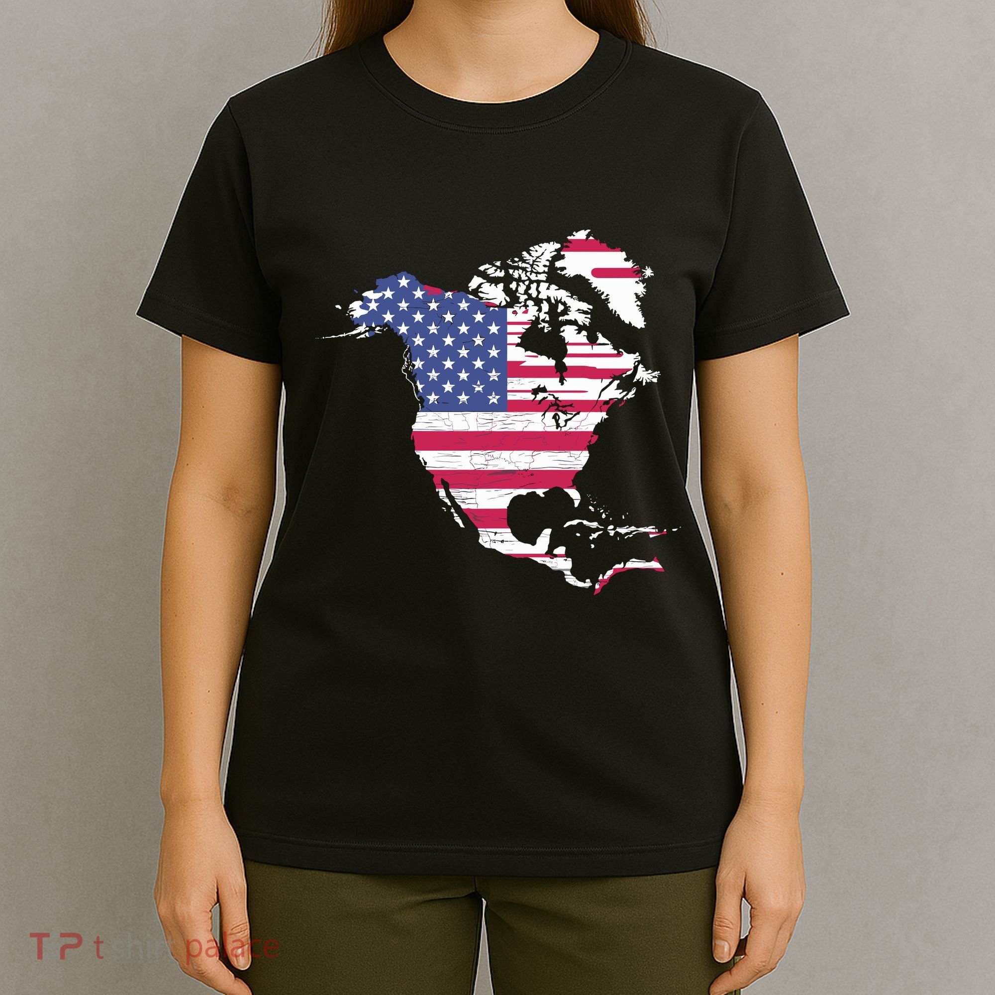Updated Map Of America Canada And Greenland Trump T-Shirt