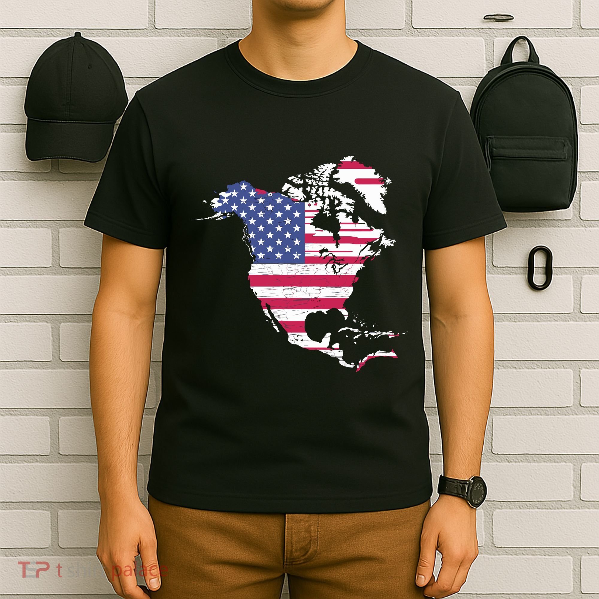 Updated Map Of America Canada And Greenland Trump T-Shirt