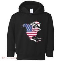 Updated Map Of America Canada And Greenland Trump Toddler Hoodie thumb 0