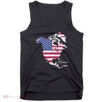 Updated Map Of America Canada And Greenland Trump Tank Top thumb 0