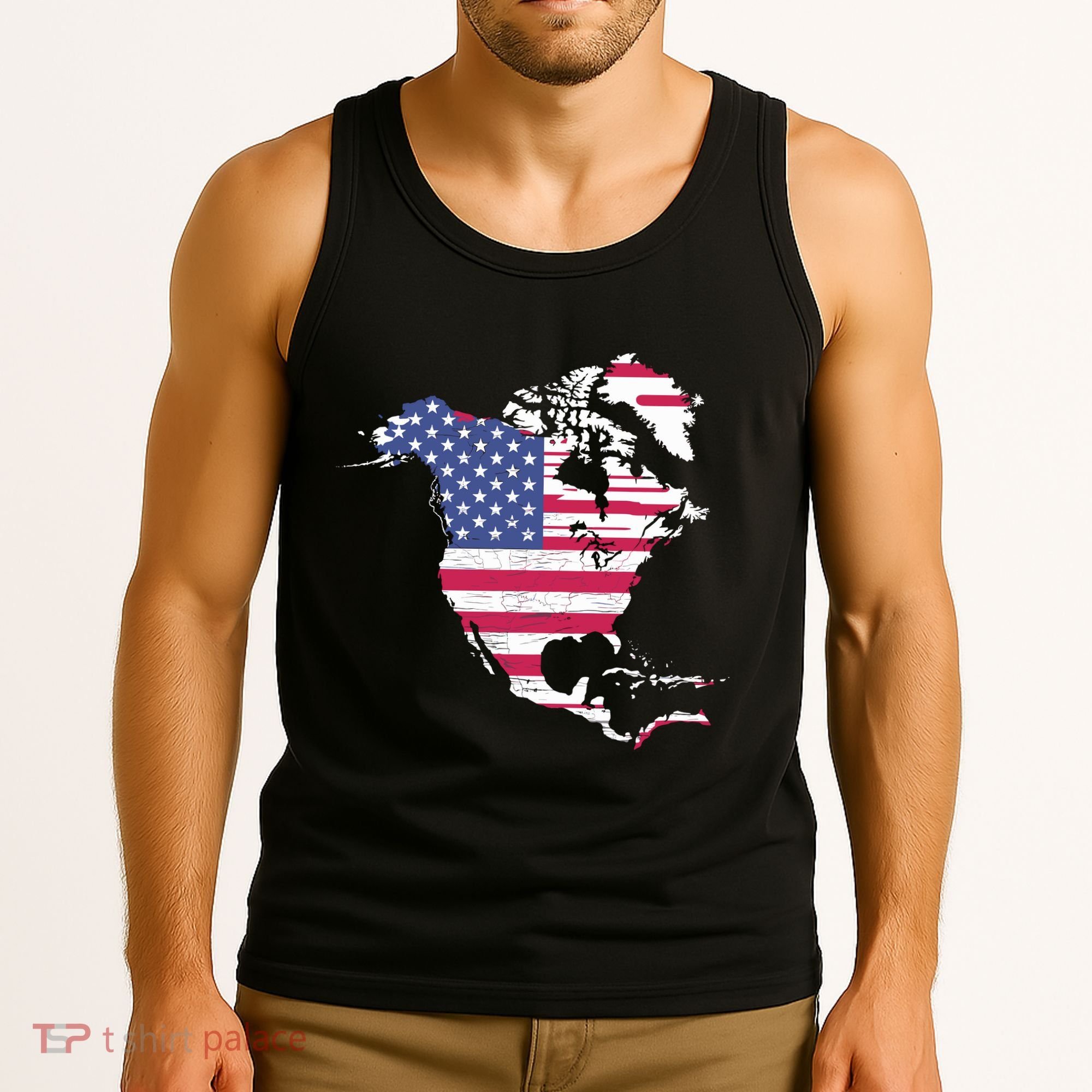 Updated Map Of America Canada And Greenland Trump Tank Top